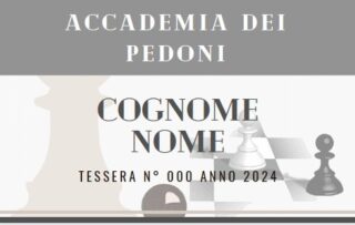 la tessera di Accademia un modo come sostenere gli scacchi a Brescia