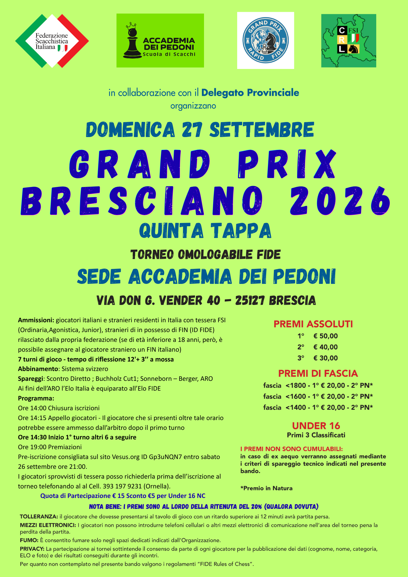 Grand Prix Rapid Brescia: la sfida riparte a settembre